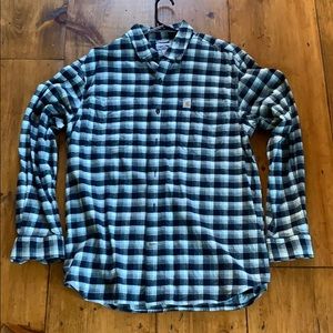 Carhartt men’s blue & white relaxed flannel large